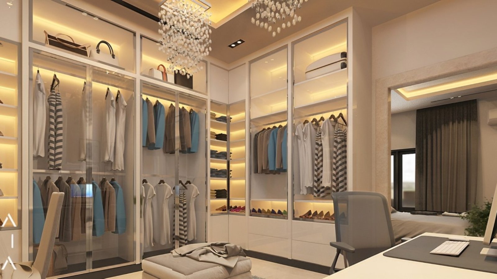 Desain walk in closet