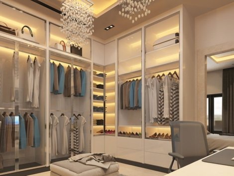 Desain walk in closet